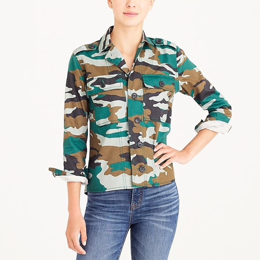 Camouflage utility shirt-jacket / Dark camo Med